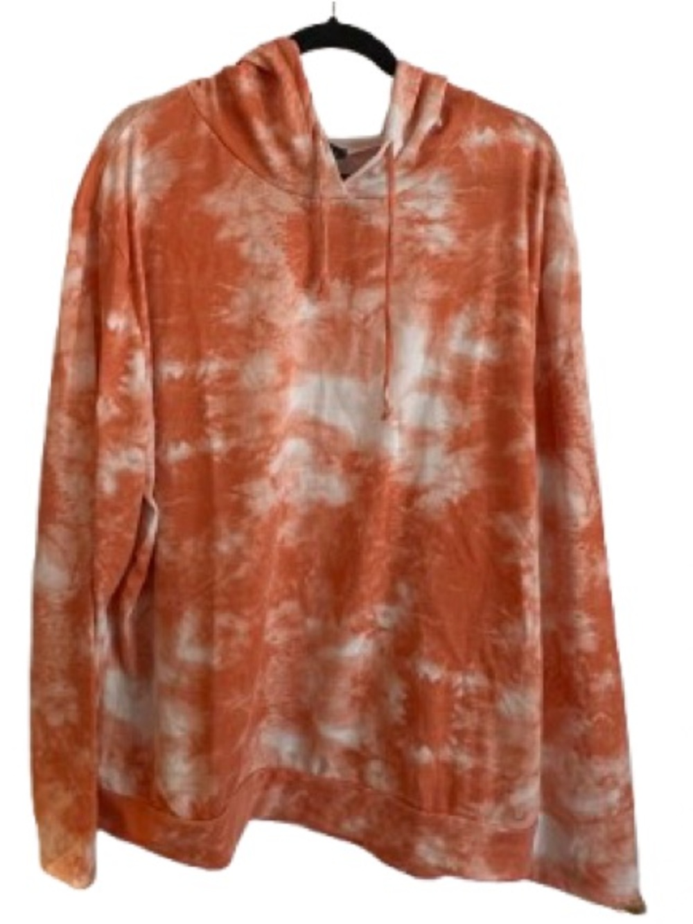 LAWLESS Orange and White Tie-Dye Hoodie Sweater